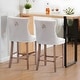 preview thumbnail 53 of 56, Contemporary Tufted Velvet Upholstered Counter Bar Stools Set of 2