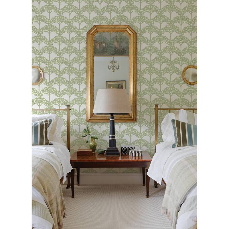 A-Street Prints Dawson Green Magnolia Tree Wallpaper