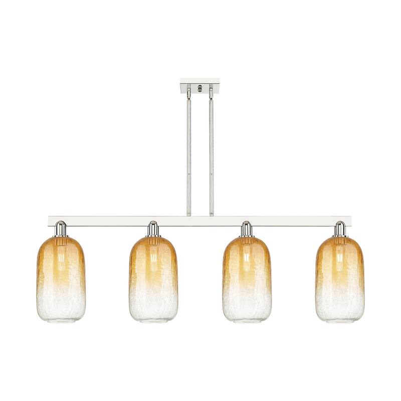 Innovations Lighting 716-4I-16-48 Brookhaven Cloche Linear Brookhaven - Polished Nickel / Amber