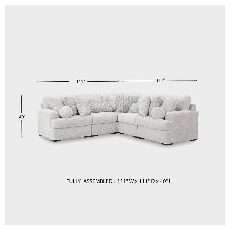 Signature Design by Ashley Snodoodle Gray 5-Piece Sectional - 111" W x 111" D x 40" H