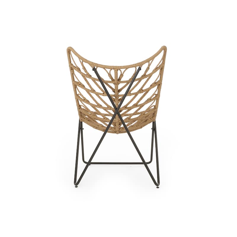 Byson Wicker Outdoor Accent Chairs by Christopher Knight Home