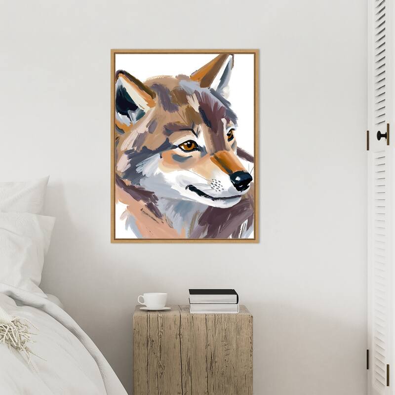 Wolf by Ohkimiko Framed Canvas Wall Art