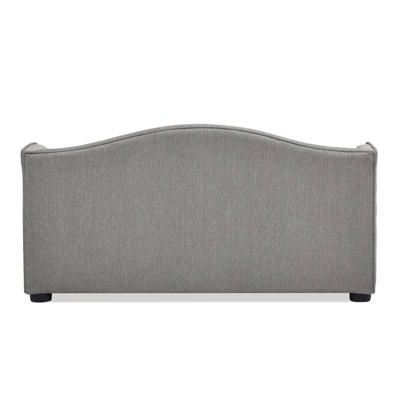 35" Tufted Wingback Pet Sofa Bed, Medium, Uptown Gray Stain Resistant High Performance Polyester