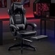 Gaming Chair with Footrest Pu Leather High Back Racing Style E-Sports ...