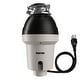 preview thumbnail 1 of 8, 1-1/4 HP Continuous Feed Garbage Disposal for Kitchen Sinks with Power Cord and Accessories included - Black and Grey