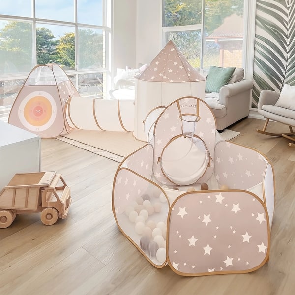 slide 2 of 6, Tiny Land® Discovery 5-in-1 Play Tunnel With no Balls Multi - Toddler
