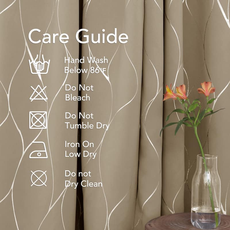 Deconovo Silver Line 42 Width Curtain Panel Pair (2 Panel)