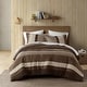 preview thumbnail 43 of 60, Chelsea Square Cascade Reversible Plush Faux Suede Comforter Set Brown - King