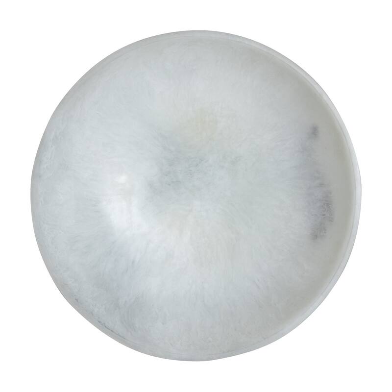 White Resin Bowl Dia 19.5"