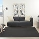 preview thumbnail 111 of 181, Nourison Essentials Solid Contemporary Indoor/Outdoor Area Rug 9' Square - Black