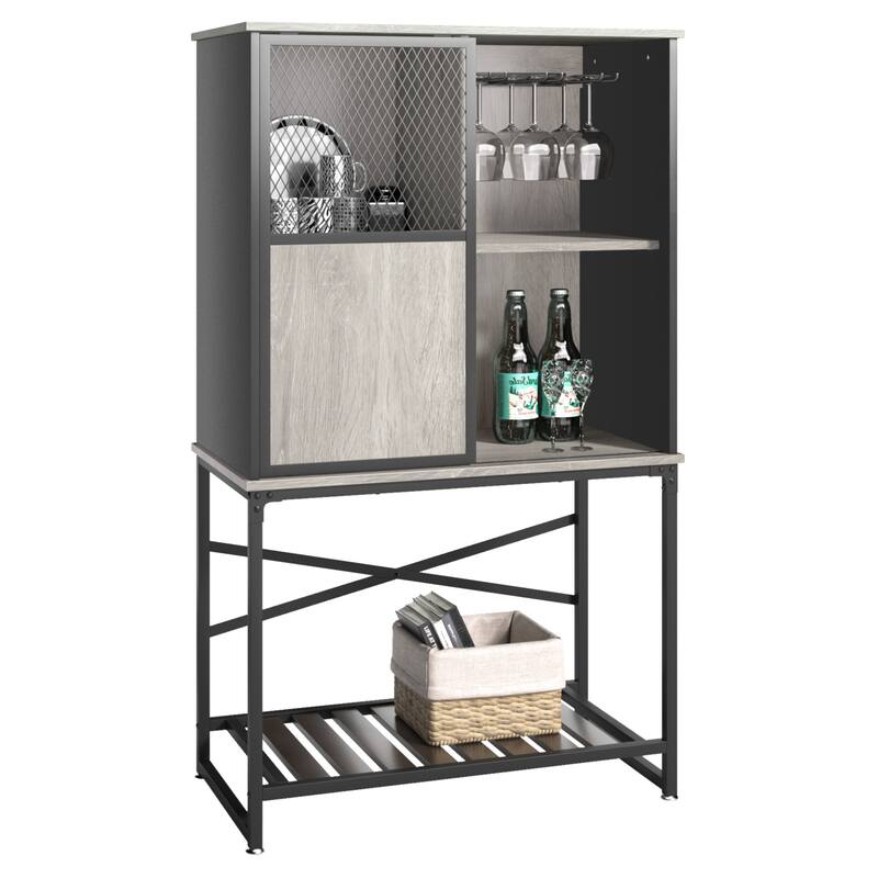 Buffet Sideboard Wine Cabinet with Sliding Door