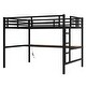 preview thumbnail 11 of 10, Black Full XL Size Loft Bed Kids Bed with Power Outlet and LED Lighted