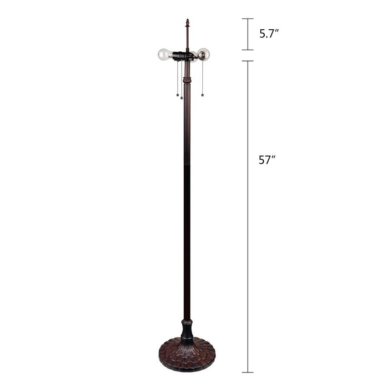 Tiffany-Style Dragonfly Design Dark Bronze Floor Lamp - Dark Bronze - Dark Bronze