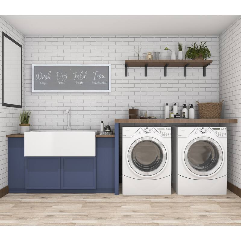 Grey "Wash ... Fold 'maybe' Iron 'hahaha'" Wood Framed Wall Decor