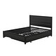 preview thumbnail 11 of 13, Black Metal Queen Size Storage Platform Bed with Twin Size Trundle and 2 Drawers