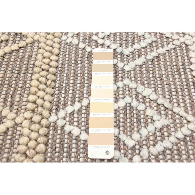 ECARPETGALLERY Braid weave Sienna Tan Wool Rug - 6'0 x 8'8