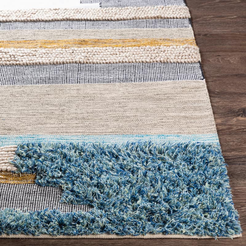 Pavan Handmade Bohemian Striped Area Rug