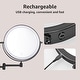 preview thumbnail 5 of 7, Yulika Rechargeable Lighted Wall Mounted Makeup Mirror with 3 Color Lights Double Sided 1X/10X or 1X/7X