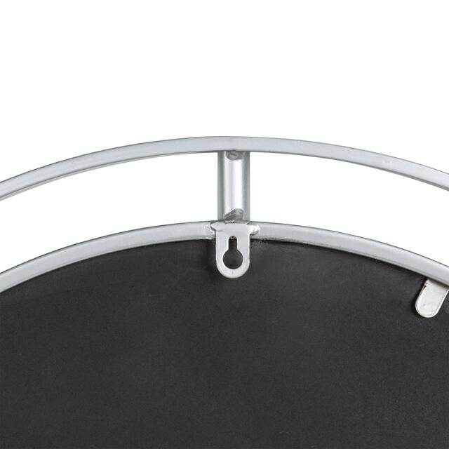 Glitzhome Oversized Iron-framed Round Wall Mirror