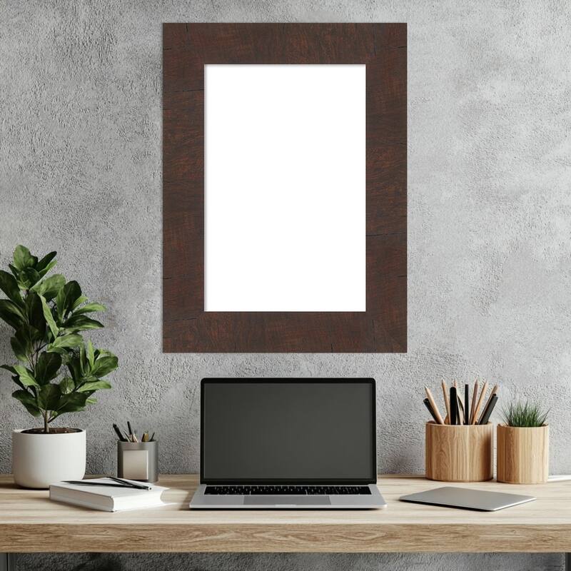 Amanti Art Wildwood Brown Framed Dry Erase Magnetic Board