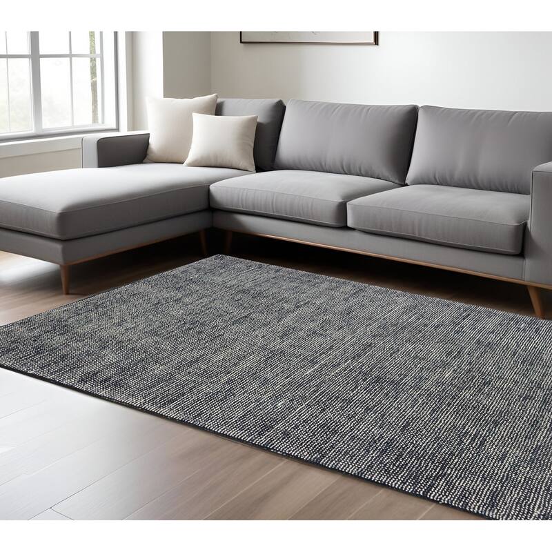 HomeRoots Solid Color Modern Rectangle Area Rug - 155.91 in. x 120.08 in.  x 0.47 in.