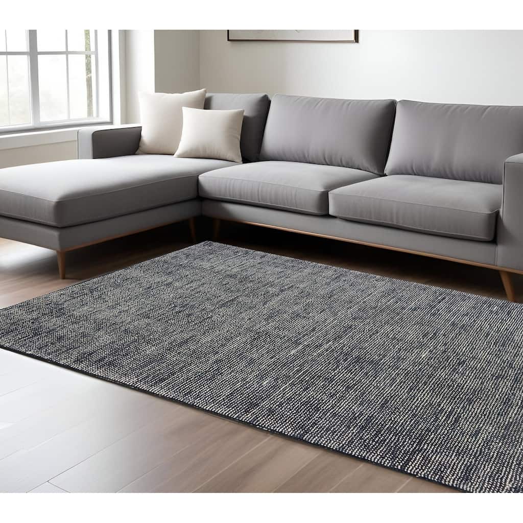 HomeRoots Solid Color Modern Rectangle Area Rug