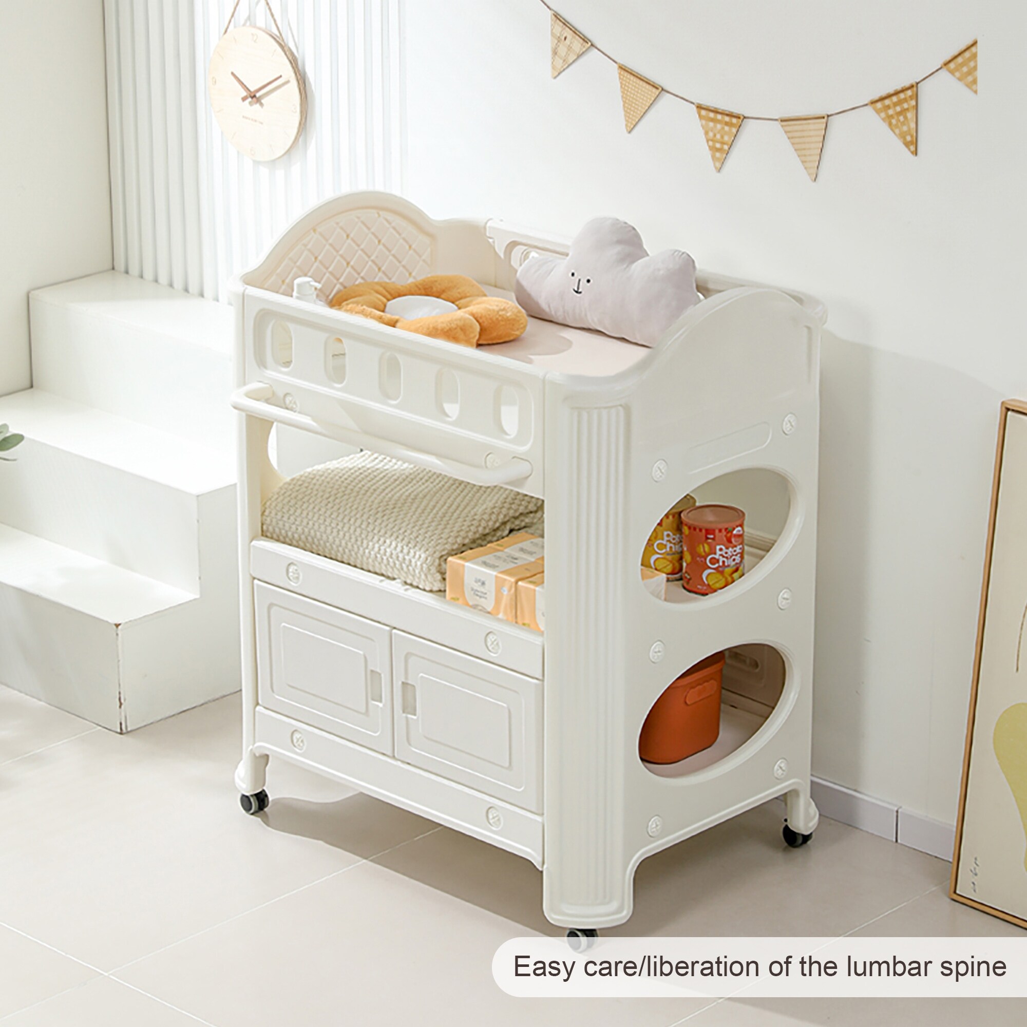 Eco-Friendly Baby Diaper Changing Table, Sturdy Sustainable