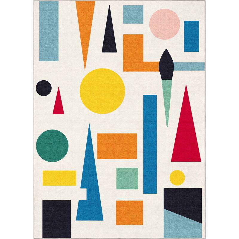 Well Woven Crayola Bright Modern Dining Bedroom Playroom Low-Pile Rug