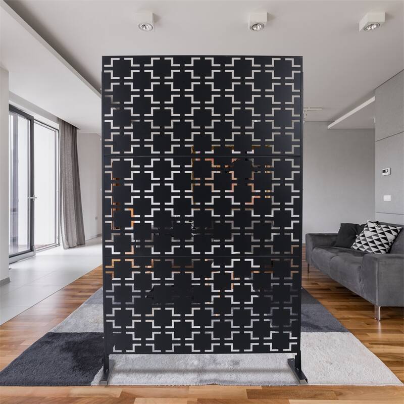 Outdoor & Indoor Freestanding Privacy Screen Privacy Screen 76"H×48"W