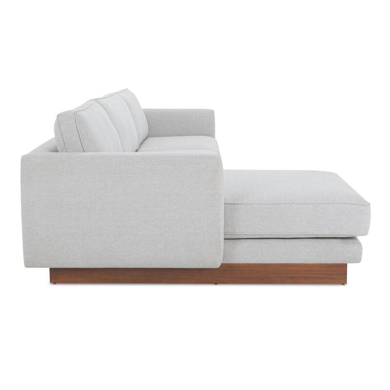 NADAAL STUDIOS Indigo, Sectional With Walnut Base - 112"W x63"D x30.7"H