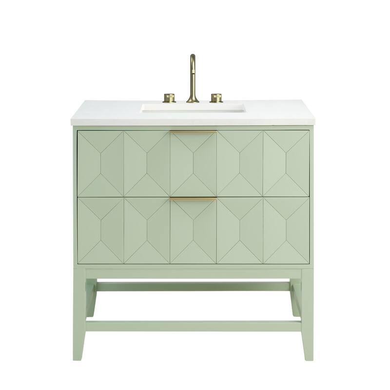 Emmeline 36" Single Vanity Cabinet, Pistachio