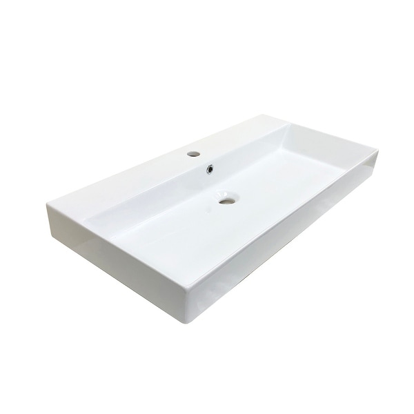 WS Bath Collections Energy 85 Energy 33-1/2" Ceramic Vessel Bathroom