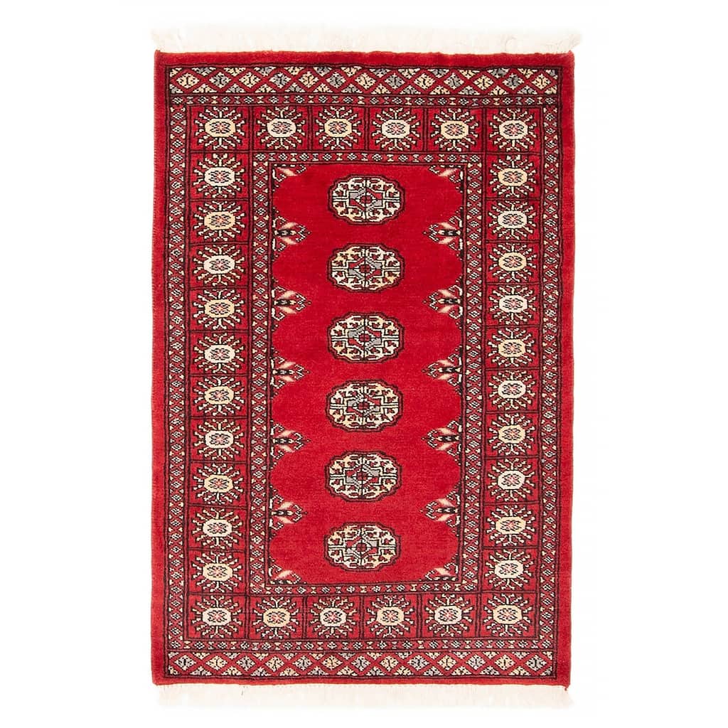 ECARPETGALLERY Hand-knotted Finest Peshawar Bokhara Red Wool Rug - 2'8 x 3'11