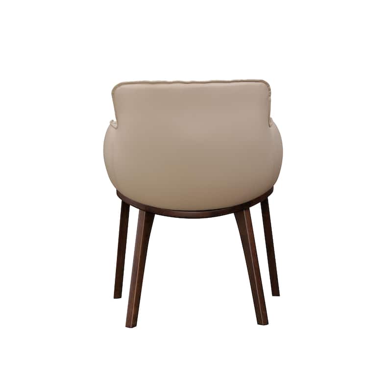 Furniture of America Abigail XIV Mid-Century Modern 5-Piece Walnut Solid Wood Extendable Dining Set with Arm Chairs