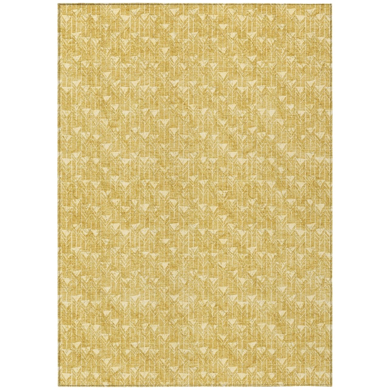 Machine Washable Indoor/ Outdoor Arrows Chantille Rug