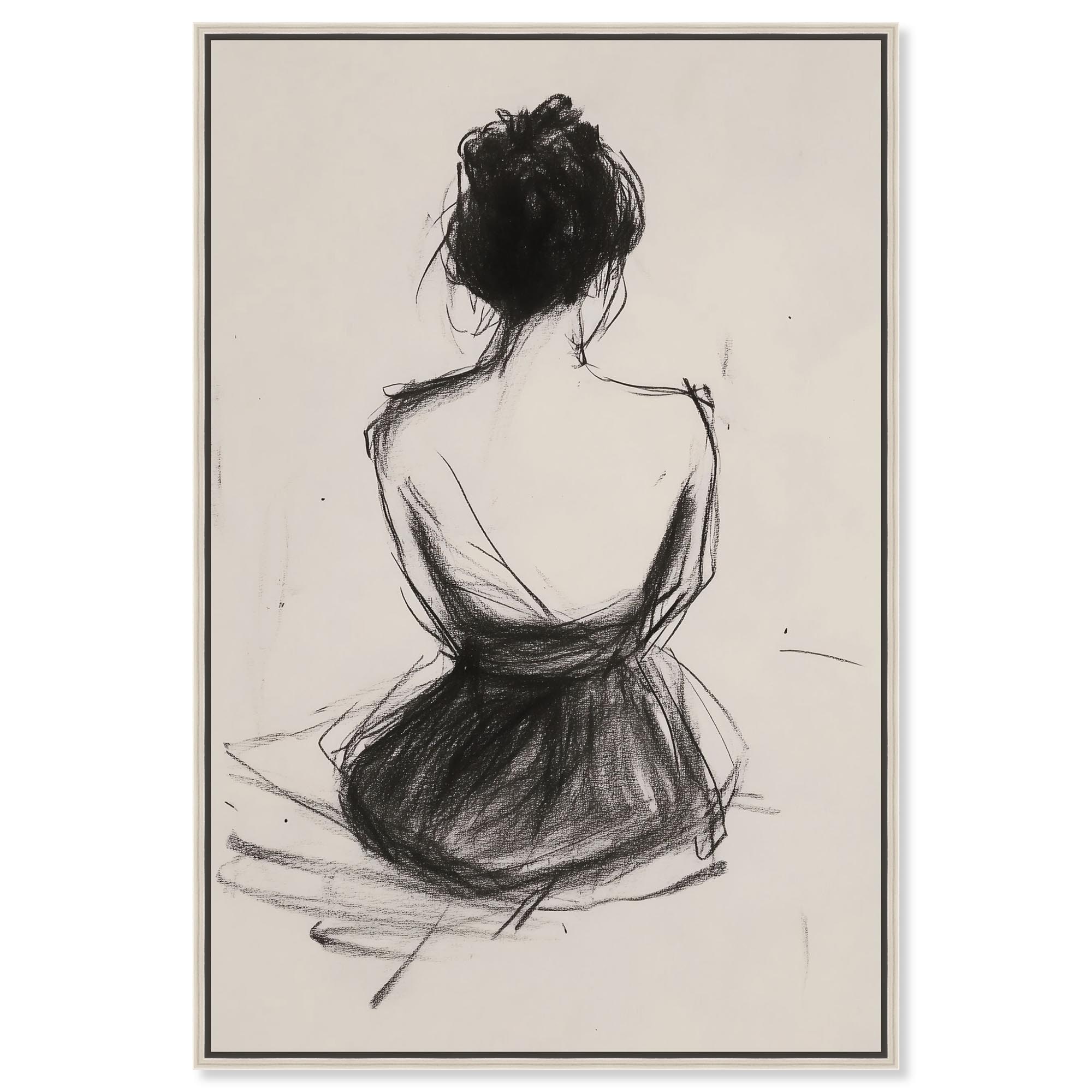 Back View II Minimalist Wall Art Canvas Print by Art Remedy