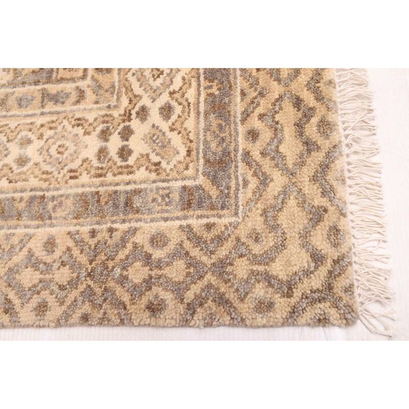 ECARPETGALLERY Hand-knotted Mirzapur Dark Grey Wool Rug - 8'11 x 12'0