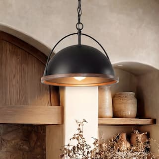 13" Metal Pendant, 1-Light Industrial Pendant Lights With Adjustable Height