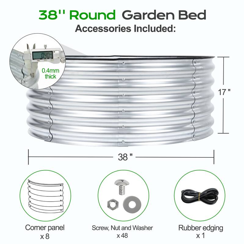 Aoodor Metal Raised Garden Bed