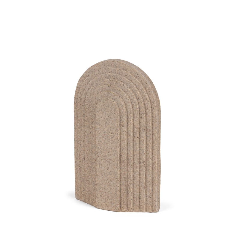 Kael Resin Textured Concrete Gray / Sandstone Decorative Object - 5.1L x 2.1W x 8.0H