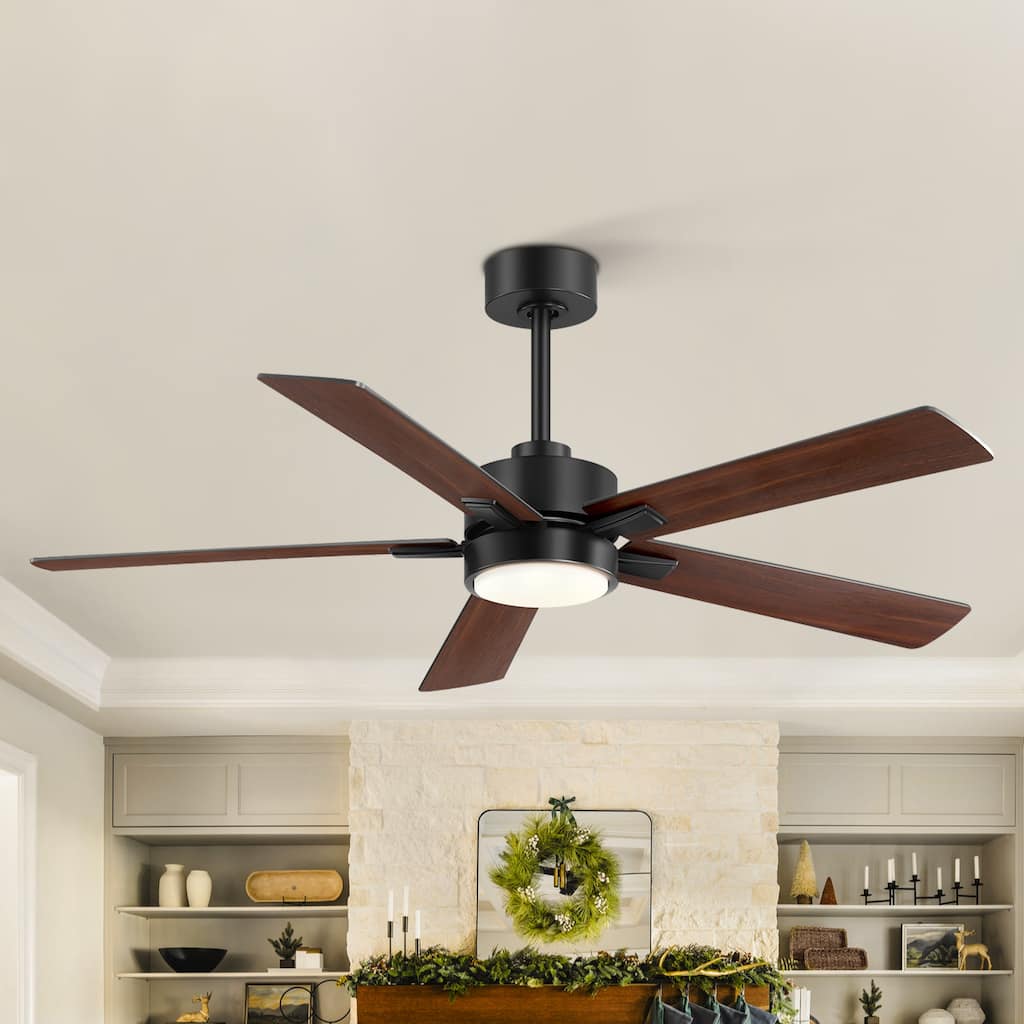 36/42/48/52/56/62/72/84-Inch Reversible Blade Integrated LED Ceiling Fan with Light Remote