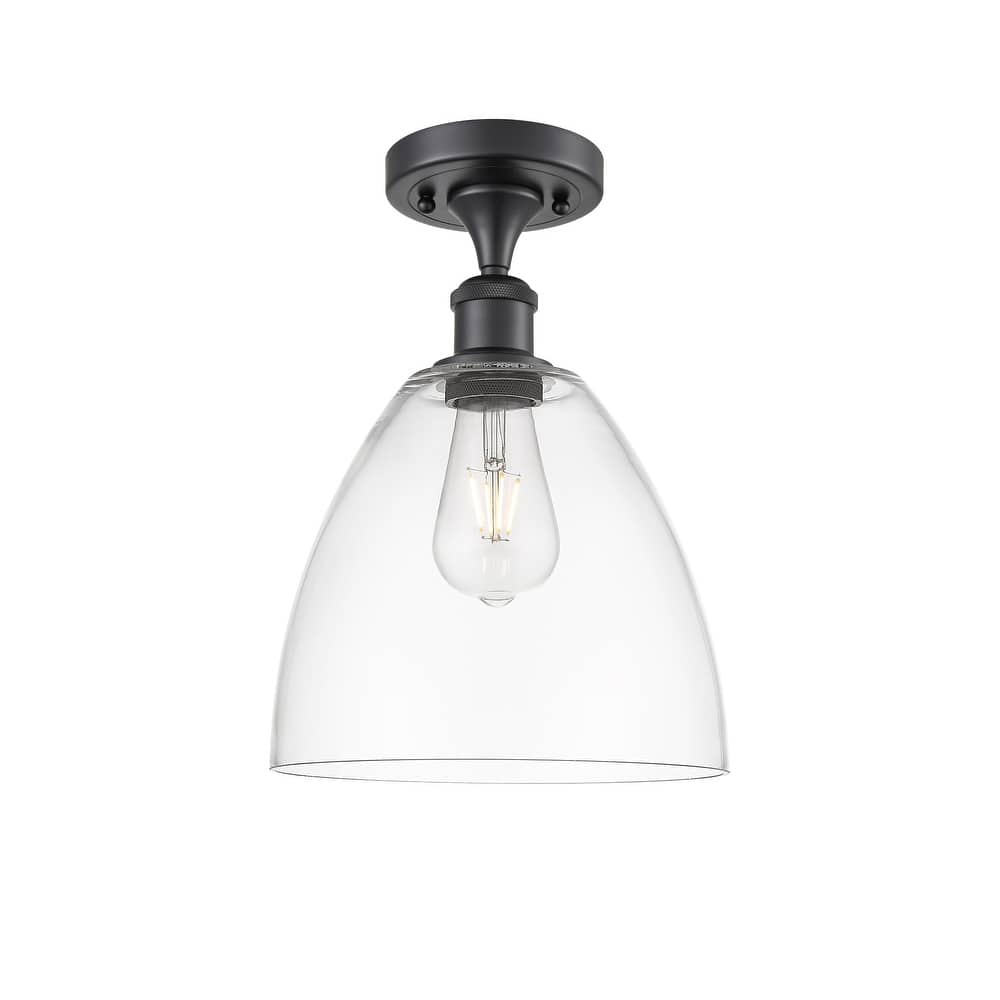 Innovations Lighting Bristol Glass - 1 Light 9" Semi-Flush Mount