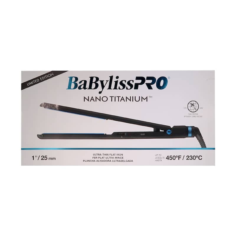 BaByliss Pro LIMITED EDITON Nano Titanium Ultra-Thin 1" Flat Iron BNTMB4072TUC + BaByliss Pro Studio Design Series 1¼" Crimpcurl