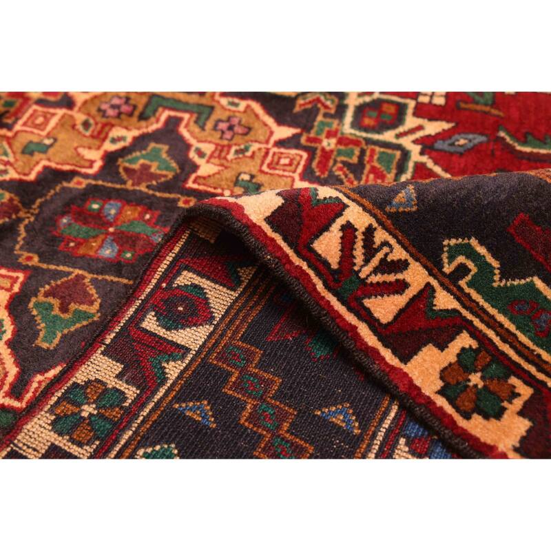 ECARPETGALLERY Hand-knotted Teimani Dark Red Wool Rug - 4'0 x 7'0