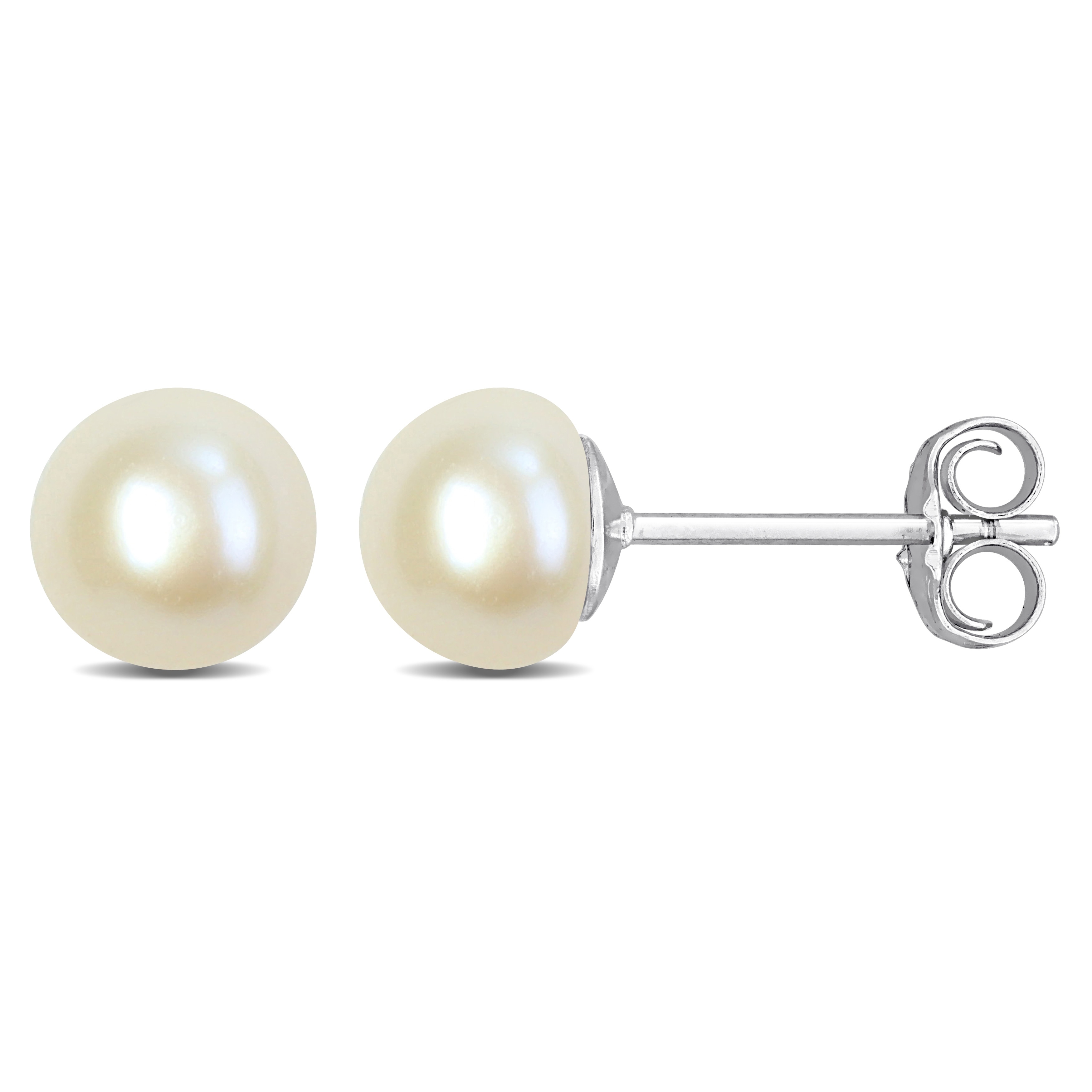 Miadora 6-6.5mm Cultured Freshwater Pearl Stud Earrings in Sterling Silver
