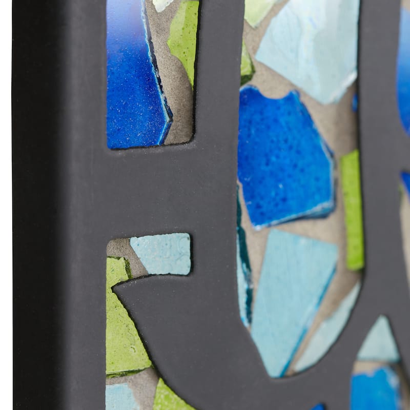 Love Birds Mosaic Stained Glass Window Panel - 12" x 0.25" x 12"