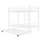 preview thumbnail 48 of 51, 2 In 1 Multifunction Twin Over Twin Metal Bunk Bed With Trundle