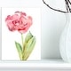 preview thumbnail 8 of 8, Designart "Single Pink Tulip on White Background" Flower Artwork on Canvas 8 in. wide x 12 in. high