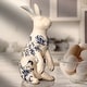 preview thumbnail 1 of 2, Ceramic Toile Bunny 8.25"
