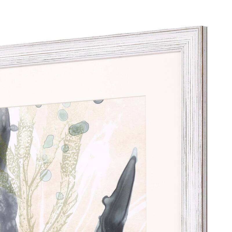Vintage Ocean Jewels I Framed Art Giclee Under Glass - Blue